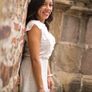 Ruffle little white dress